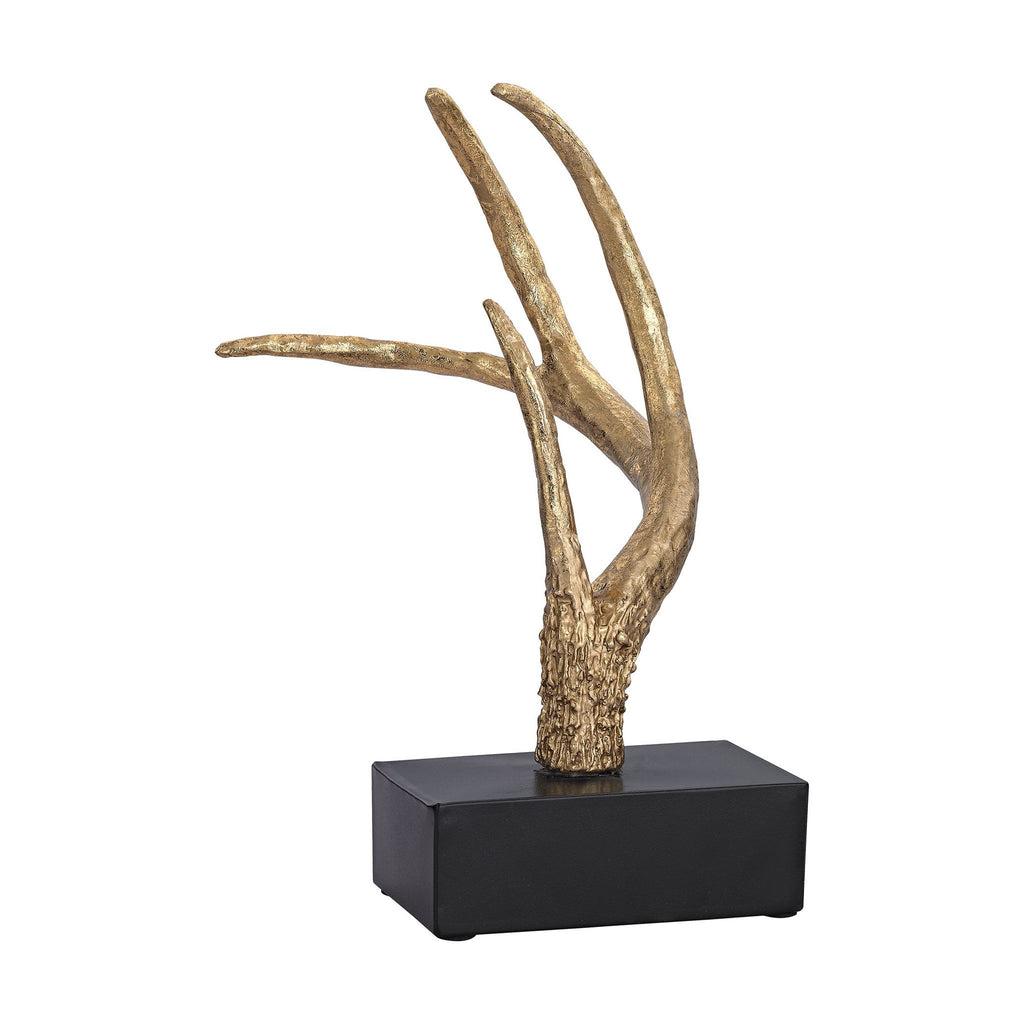 Sterling Industries Gold Mounted Horn