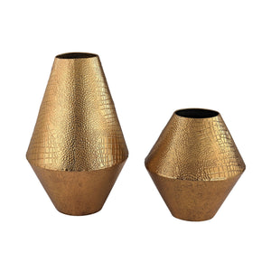 Sterling Industries Alligator Embossed Cone Vases