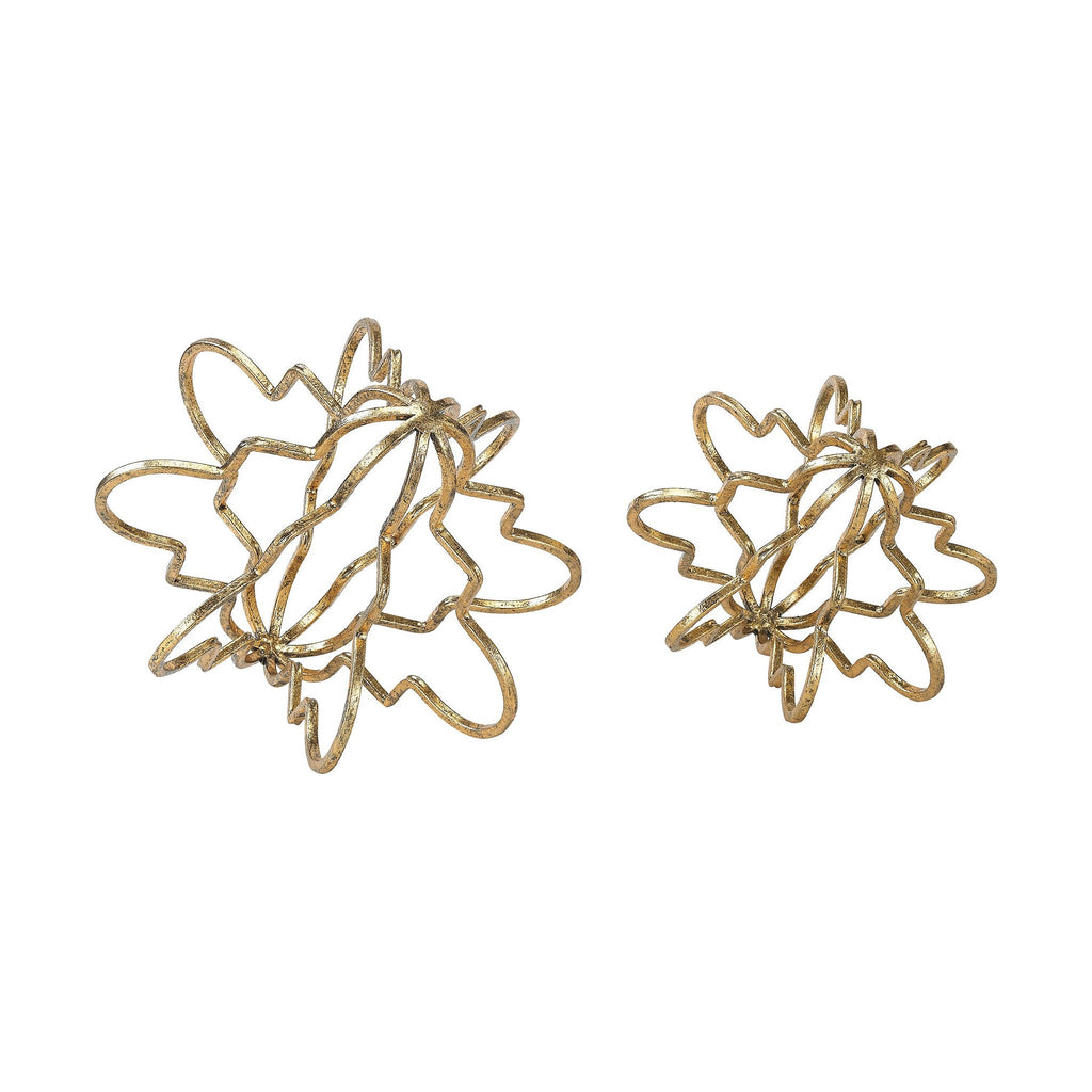 Sterling Industries Antikythera 2 Piece Accessory Set In Gold Leaf