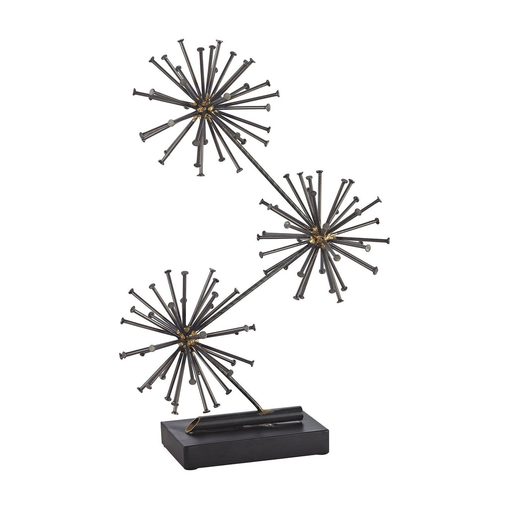 Sterling Industries Quanta Table Sculpture In Soldered Raw Iron