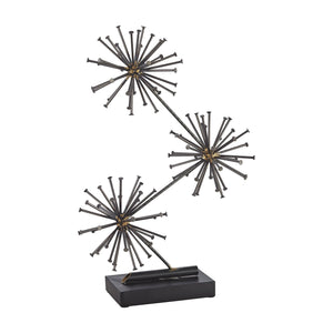 Sterling Industries Quanta Table Sculpture In Soldered Raw Iron