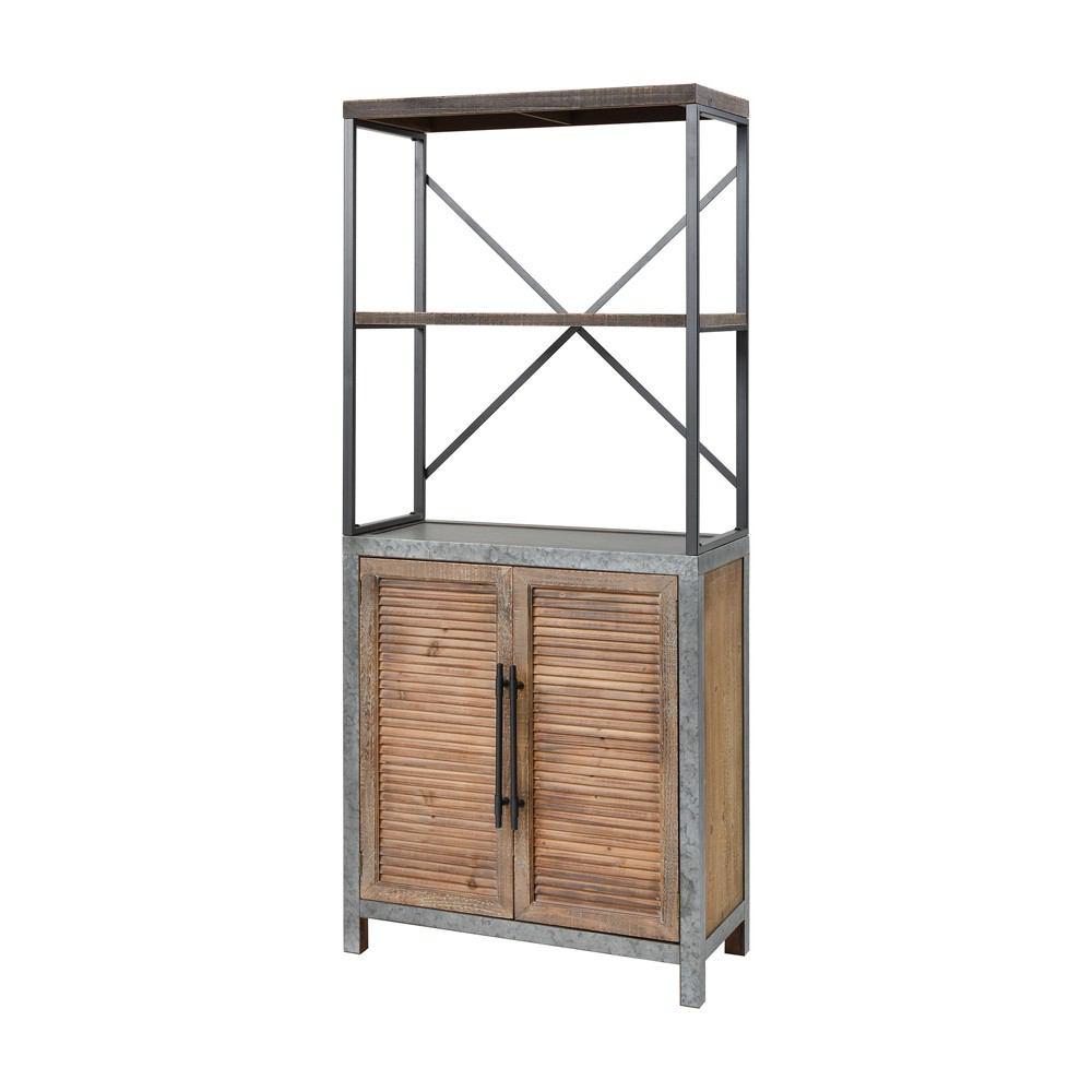Sterling Industries Badlands Drifted Oak 2-Door Bookcase