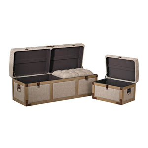 Sterling Industries Belgian Linen Storage Trunks
