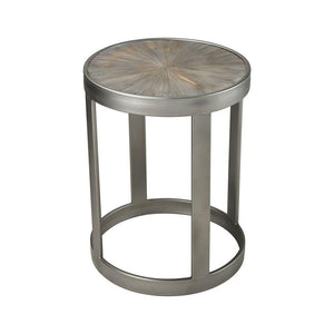 Sterling Industries Gravitas Salvaged Grey Metal Accent Table