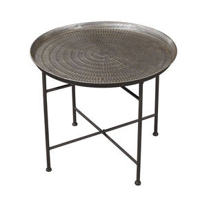 Sterling Industries Embossed Pewter Accent Table