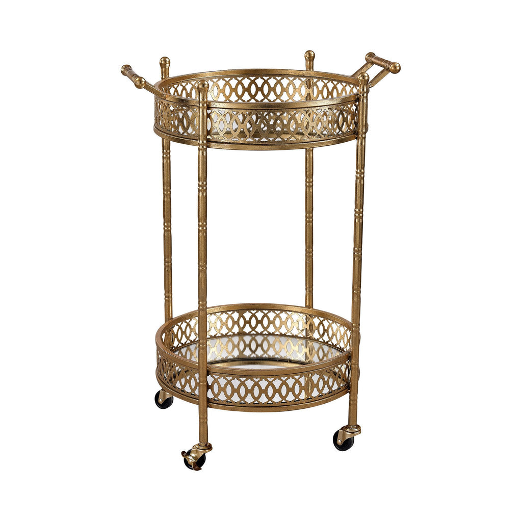 Sterling Industries Banded Round Bar Cart 