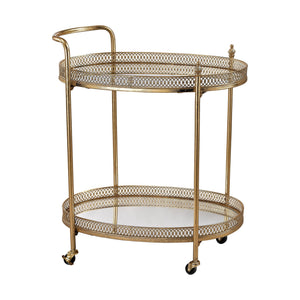 Sterling Industries Banded Oval Bar Cart 