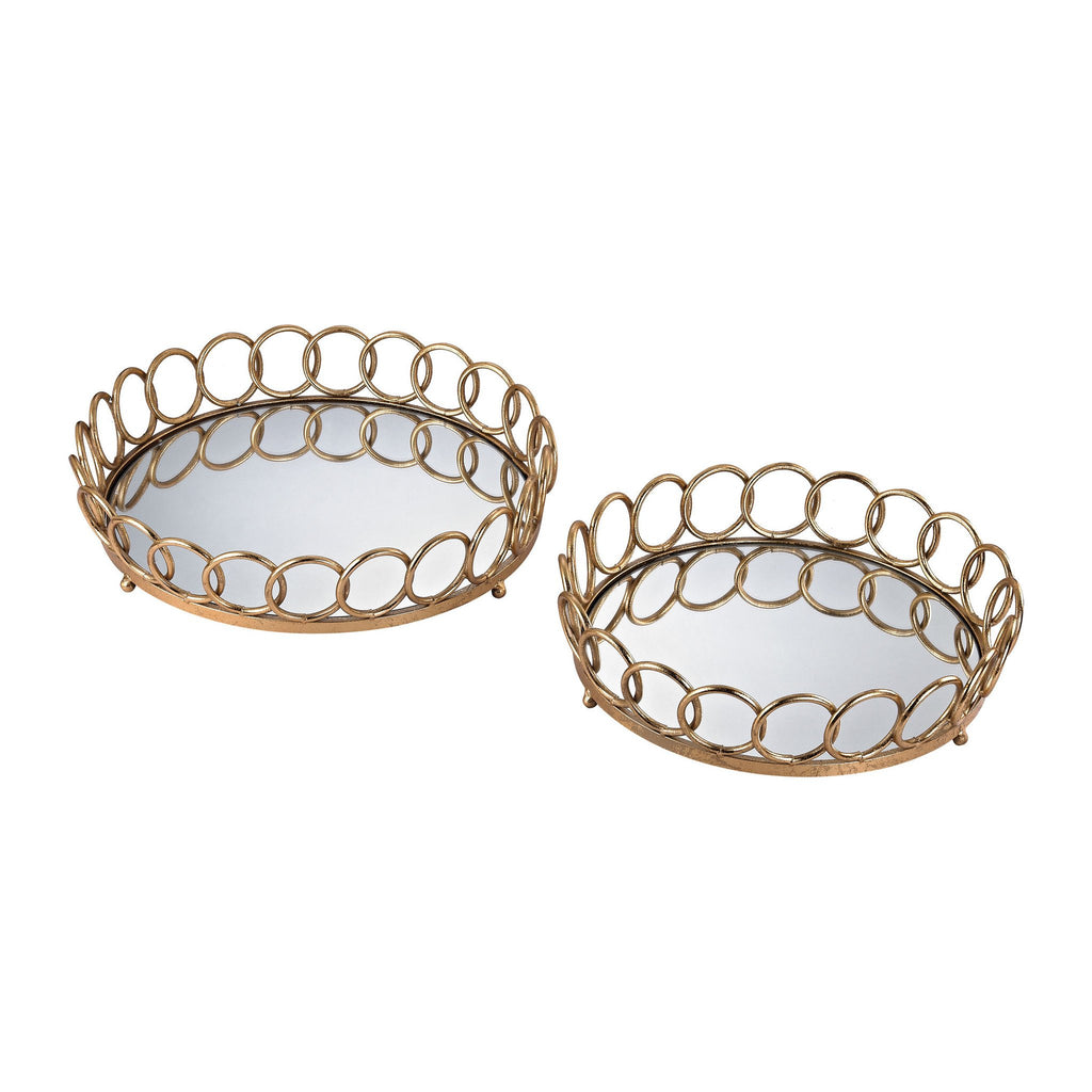 Sterling Industries Loop Mirrored Trays