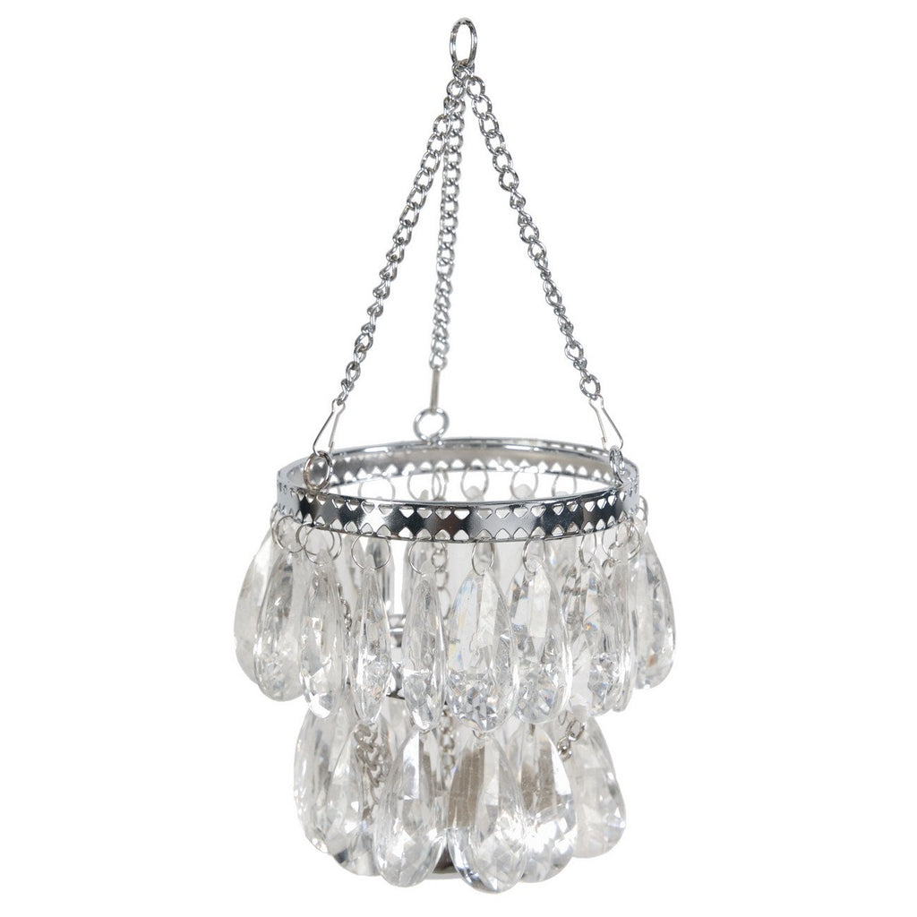 A&B Home London 2-Tier Clear Bead Hanging Tealight Holder