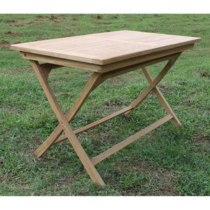 A&B Home 29.9" Wooden Folding Table 