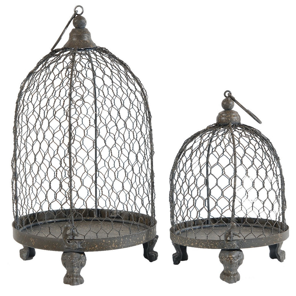 A&B Home Phineas Hanging Wire Mesh Candle Holders - 2Pc/Box - Set Of 2