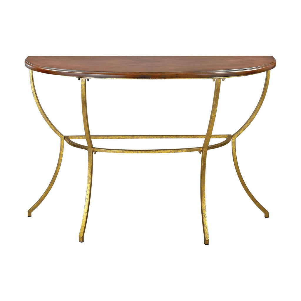 Sterling Industries Balart Walnut and Gold Console
