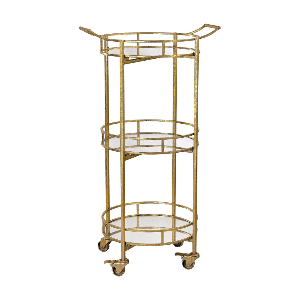 Sterling Industries Gold Leaf Bar Cart