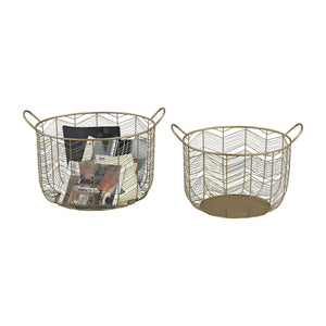 Sterling Industries Tuckernuck 2-Piece Metal Bowl Set In Gold - 351-10222/S2