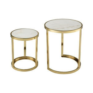 Sterling Industries Trimalchio Gold Plated Accent Table - Set Of 2