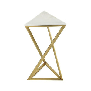 Sterling Industries En Garde Metal Accent Table Marble Top