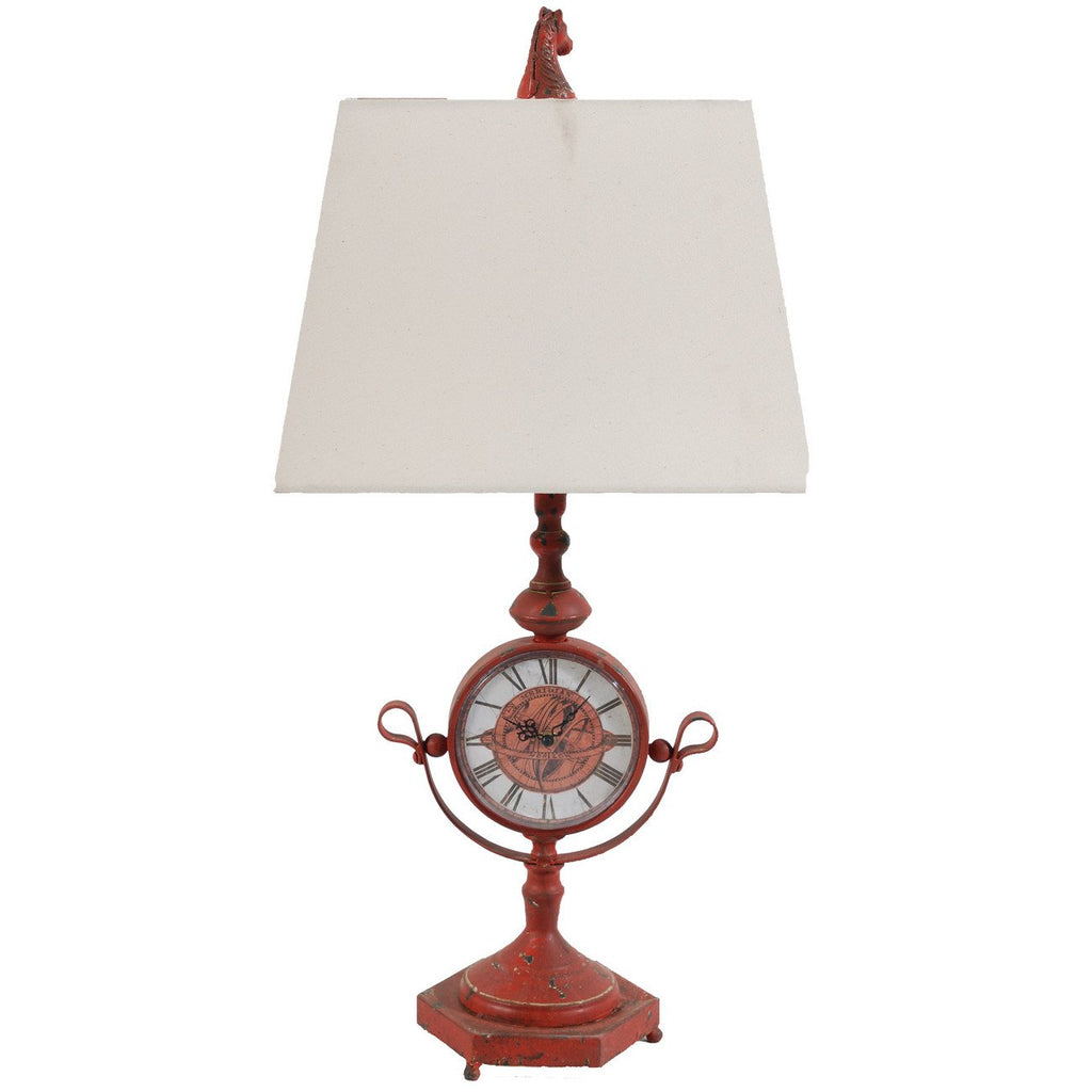 A&B Home 33" H Red/White Table Lamp - Set Of 2
