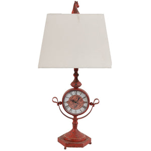 A&B Home 33" H Red/White Table Lamp - Set Of 2