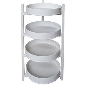 A&B Home 37.8" White Round Shelf