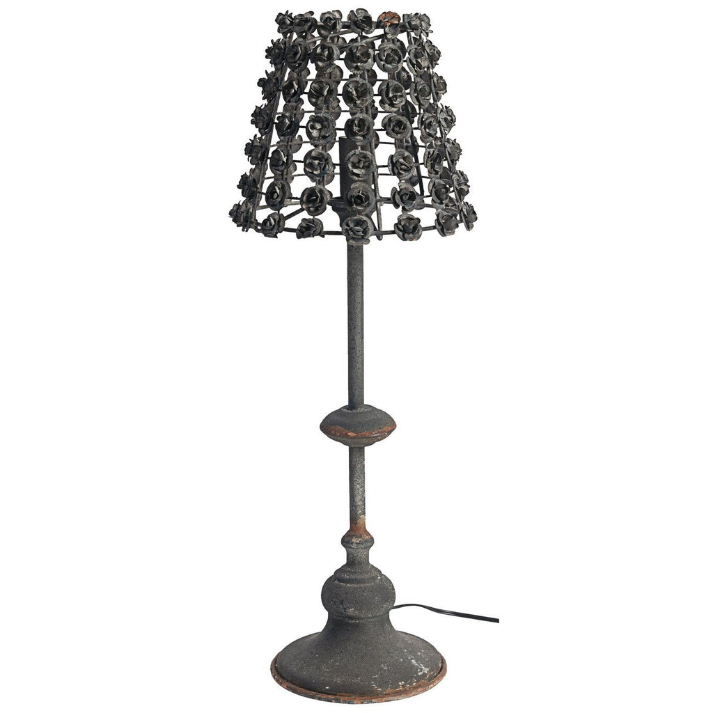 A&B Home Gray Flower Table Lamp - Set Of 2
