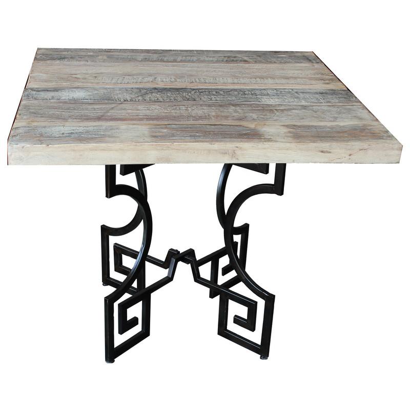 A&B Home 31" Wood & Metal Dining Table