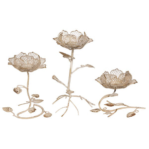 A&B Home Flower Candle Holders - Set Of 3