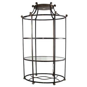 A&B Home 79.5" Metal/Glass Etagere