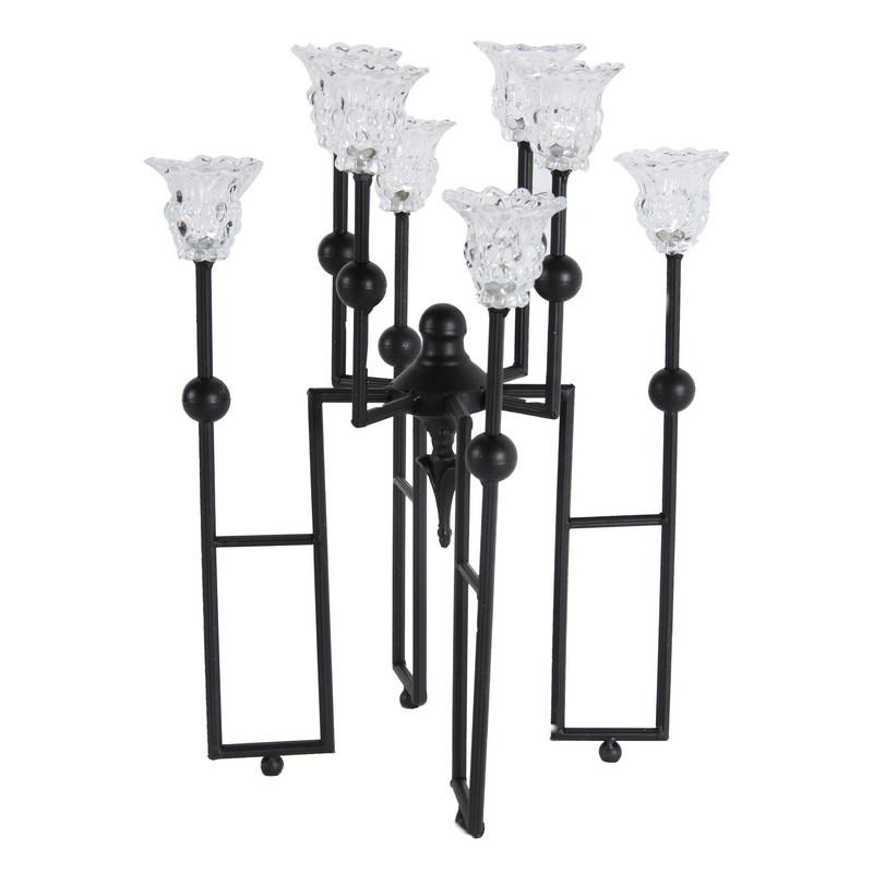 A&B Home Metal/Glass Candle Holder - Set Of 2