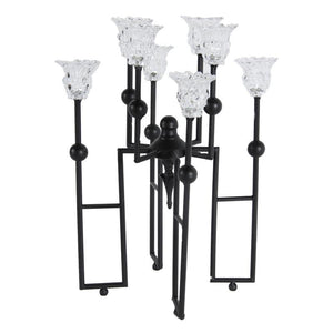 A&B Home Metal/Glass Candle Holder - Set Of 2