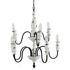 A&B Home Metal/Ceramic Chandelier