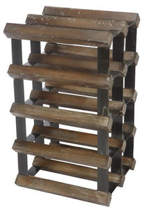 A&B Home 10.3" Wood/Metal Wine Rack