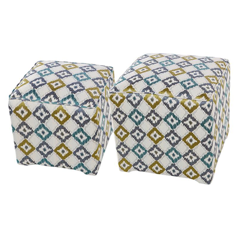 A&B Home Colorful Upholstered Cubes - Set 2