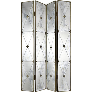 A&B Home 4-Panel Mirrored Screen 