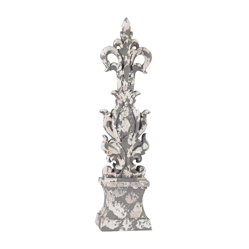 Sterling Industries Aged Plaster Scroll Finial