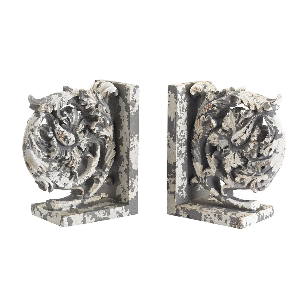 Sterling Industries Aged Plaster Scroll Bookends