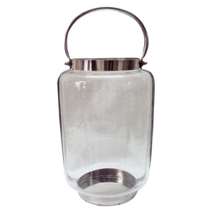 A&B Home Glass Lantern With Handle - Set Of 2