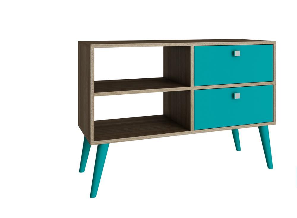 Accentuations by Manhattan Comfort Practical Dalarna TV Stand with 2 Open Shelves and 2 Drawers - Modish Store