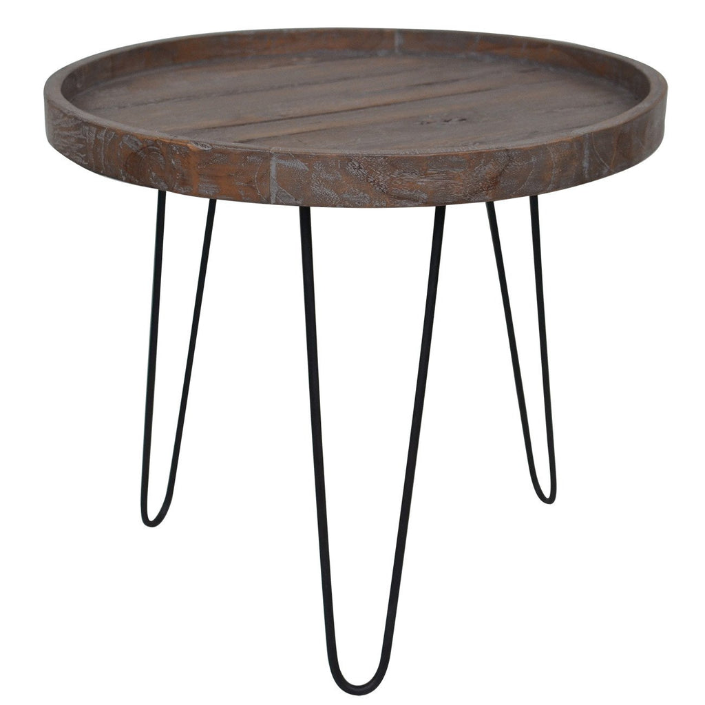 A&B Home Recycled Wood Side Table