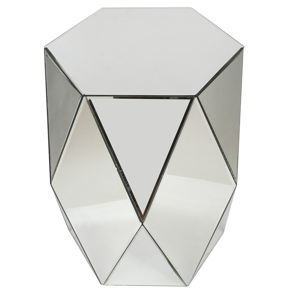 A&B Home Geometric Mirrored Accent Table