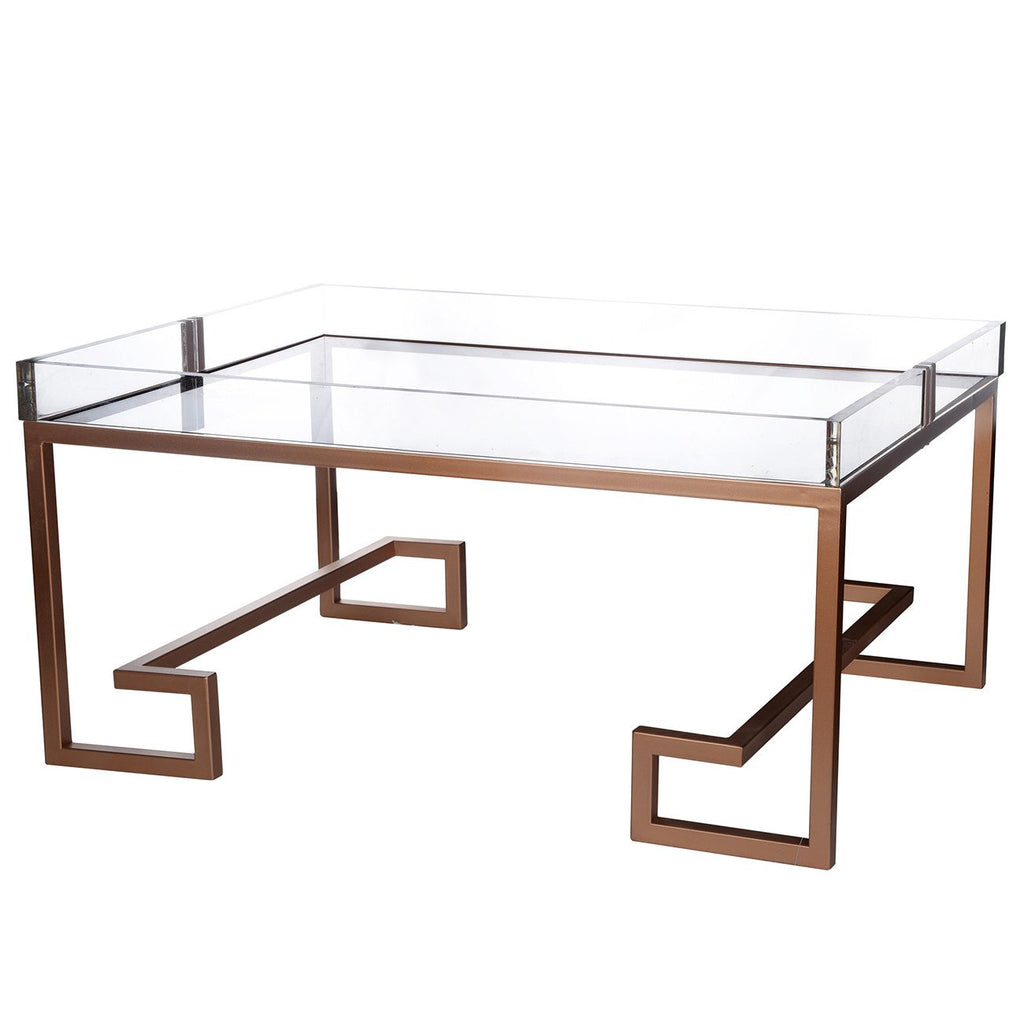 A&B Home Acrylic/Metal Coffee Table