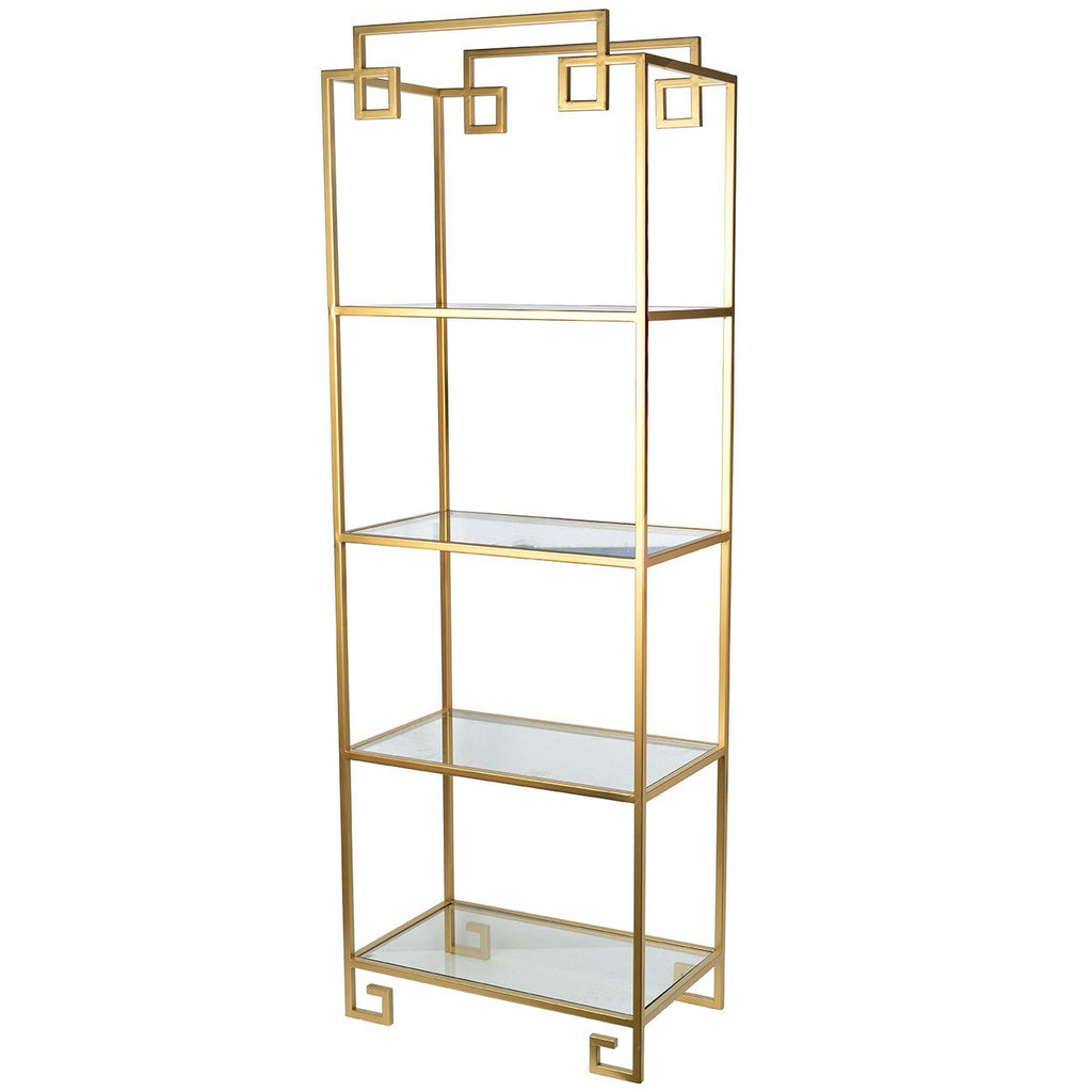 A&B Home 70" Shelf With Gold Finish