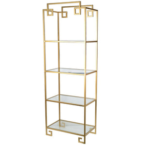 A&B Home 70" Shelf With Gold Finish