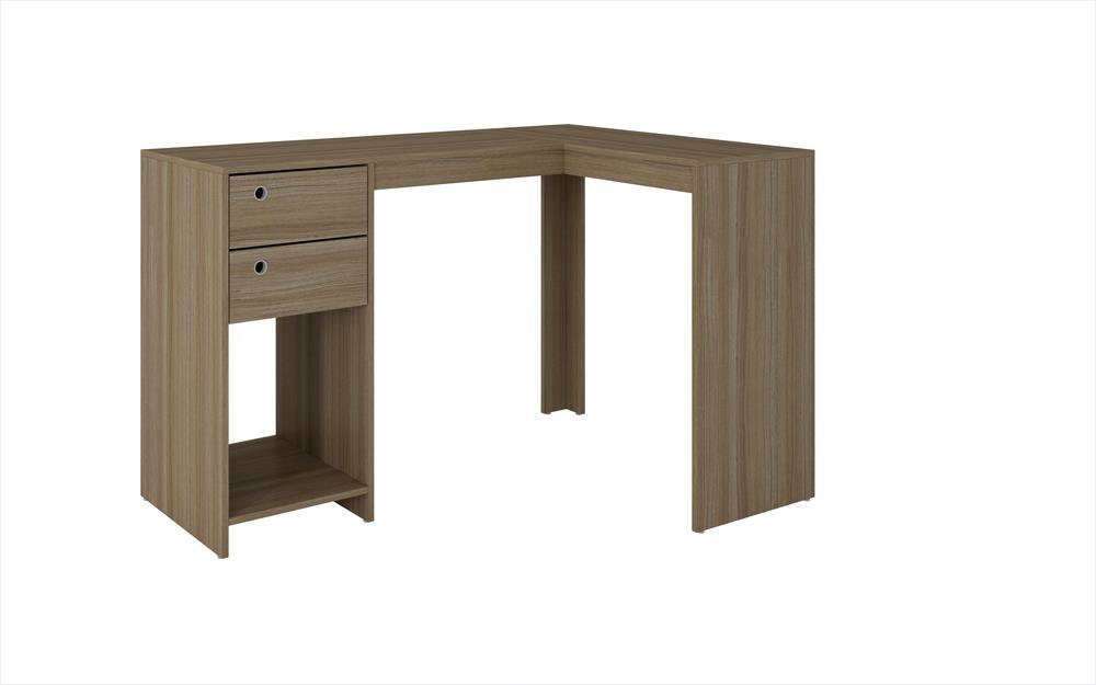 Accentuations by Manhattan Comfort Modest Palermo Classic "L" Shaped Desk with 2 Drawers and 1 Cubby - Modish Store