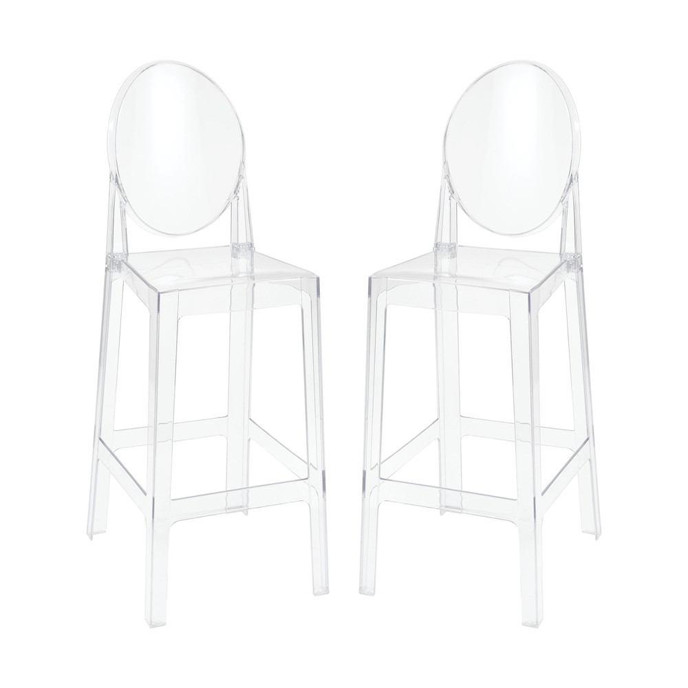 Sterling Industries Vanish Clear Acrylic Set of 2 Bar Stools