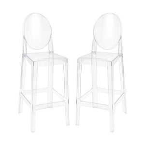 Sterling Industries Vanish Clear Acrylic Set of 2 Bar Stools