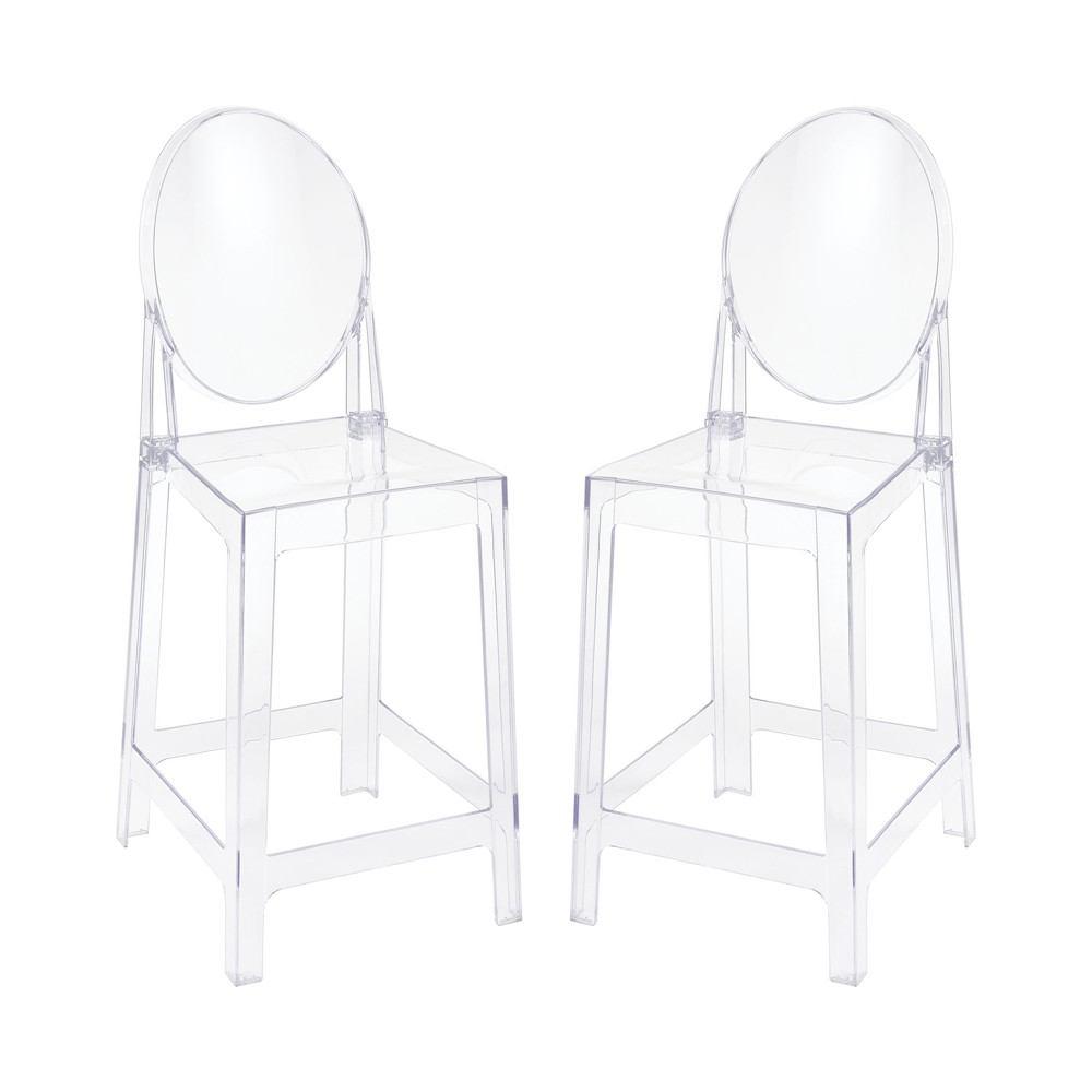 Sterling Industries Vanish Clear Acrylic Set of 2 Counter Stools