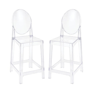 Sterling Industries Vanish Clear Acrylic Set of 2 Counter Stools
