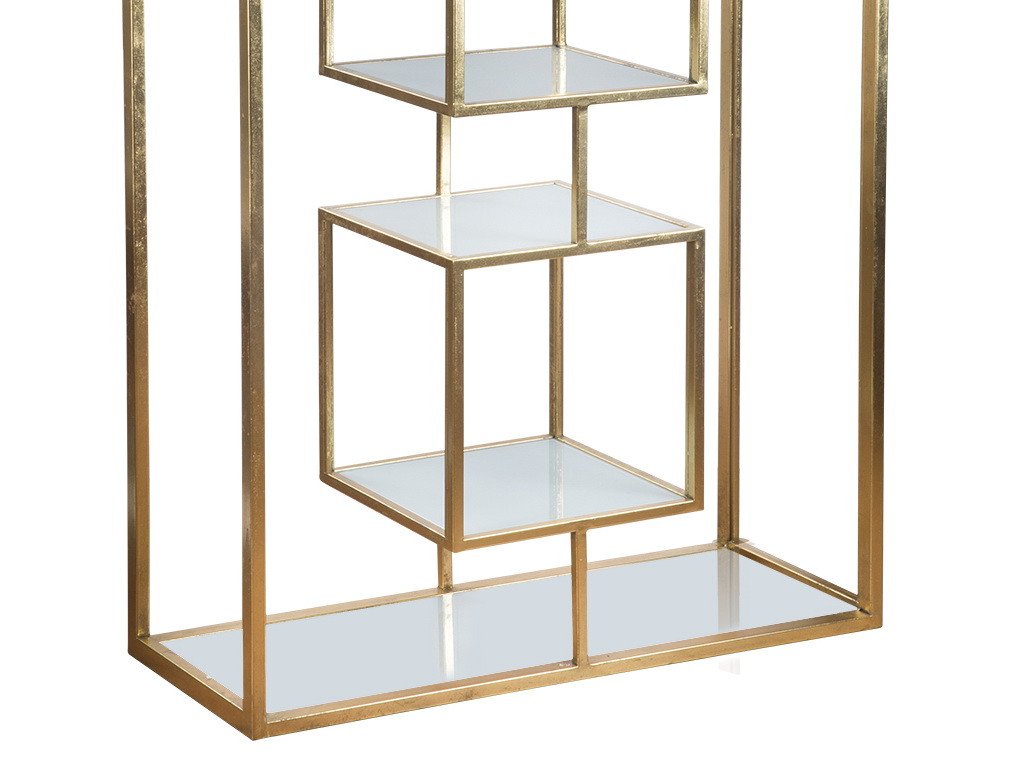 A&B Home 74.5" Shelf With Gold Finish