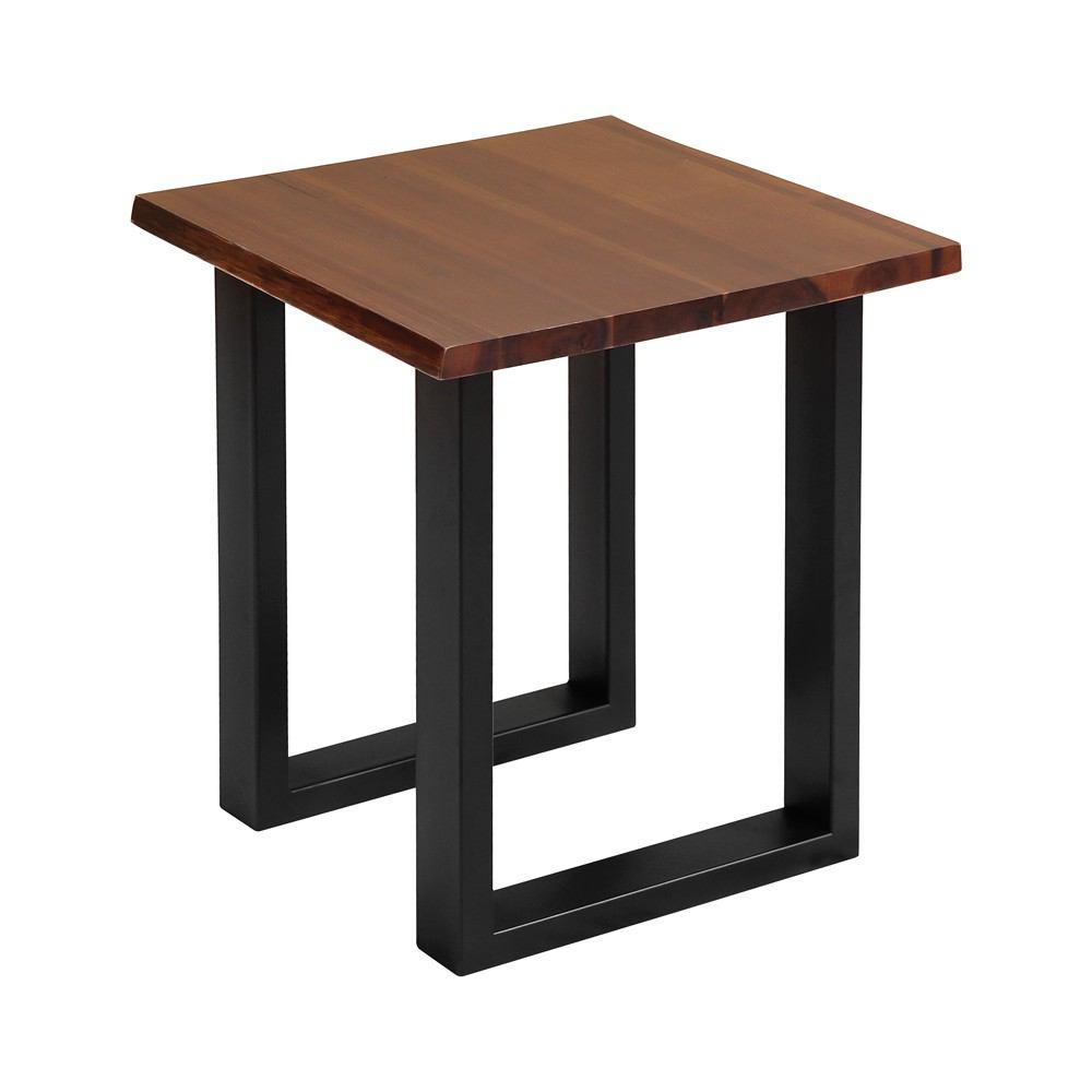 Stein World South Loop Dark Brown with Wood & Metal Side Table