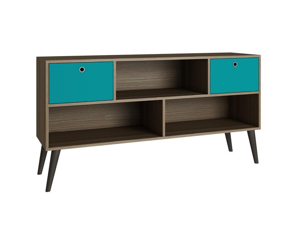 Accentuations by Manhattan Comfort Modern Uppsala TV Stand with 3 Shelves and 2 Drawers - Modish Store